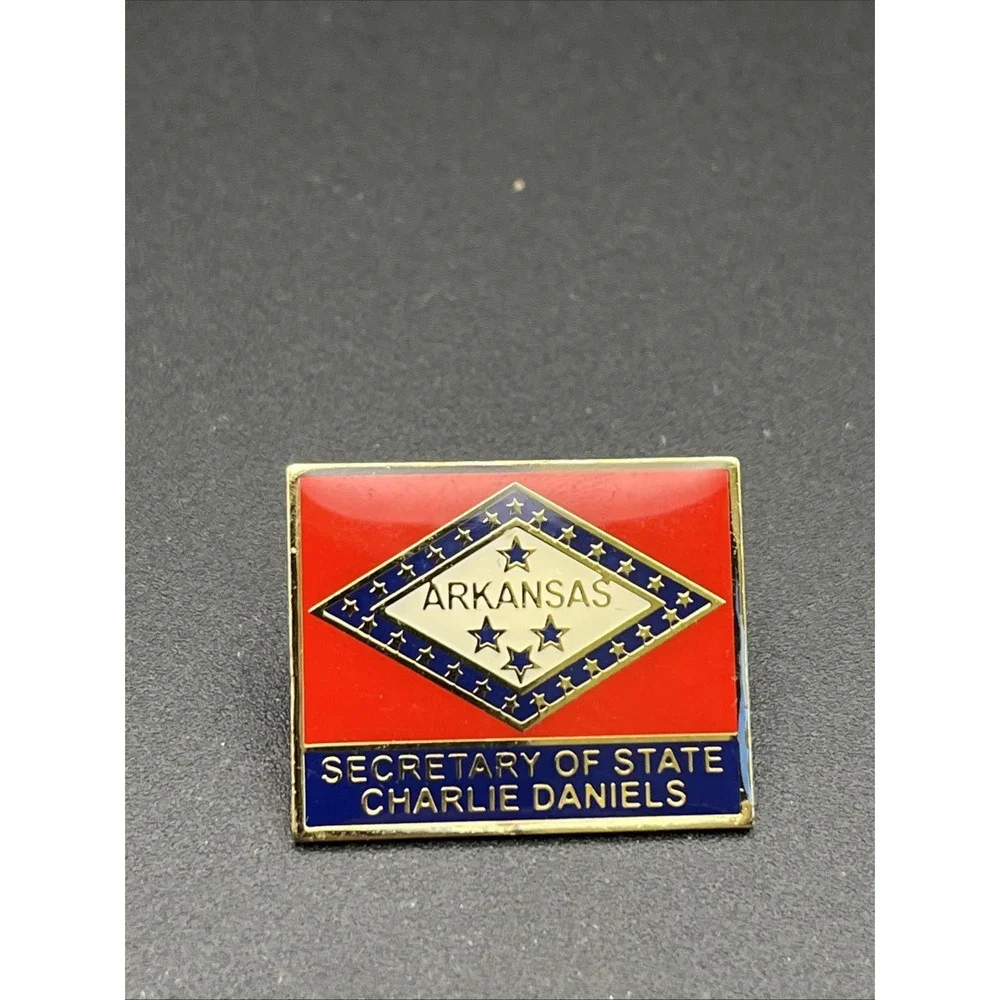 Arkansas Secretary Of State Charlie Daniels USA Lapel Hat Pin